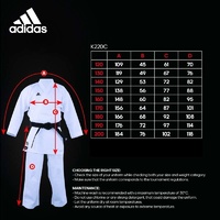ADIDAS - Club/Training K220C Karate Gi/Uniform with Climacool - WKF Approved - 180cm