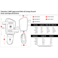 TOKAIDO - Karate Shin, Instep and Heel Guard - WKF Approved - Red/Small 