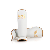YUTH - Gold Line Shin Guards - Army Green/Gold - Small