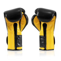 FAIRTEX - "Heavy Hitter" Mexican Style Boxing Gloves (BGV9) - Black/Yellow-12oz