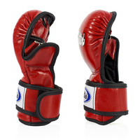 FAIRTEX - Double Wrist Wrap Closure MMA Sparrring Gloves (FGV15) - Black/Small 