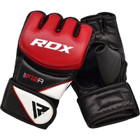 RDX - Leather Training MMA Gloves - Black/Small