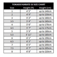 TOKAIDO - Kata Master Canvas Karate Gi/Uniform - WKF Approved - White/Size 2