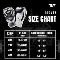 TUFF - Tiger Boxing Gloves - White/10oz