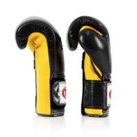FAIRTEX - "Heavy Hitter" Mexican Style Boxing Gloves (BGV9) - Black/Yellow-16oz