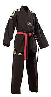 ADIDAS - Black/Gold Stripes Taekwondo Dobok/Uniform - 200cm