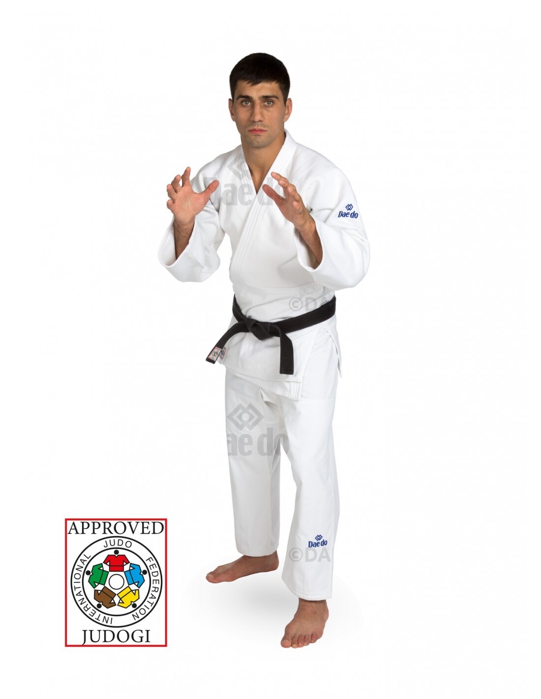 DAEDO - IJF Approved "Slim Fit" Judo Gi/Uniform - White - Size 3/160cm