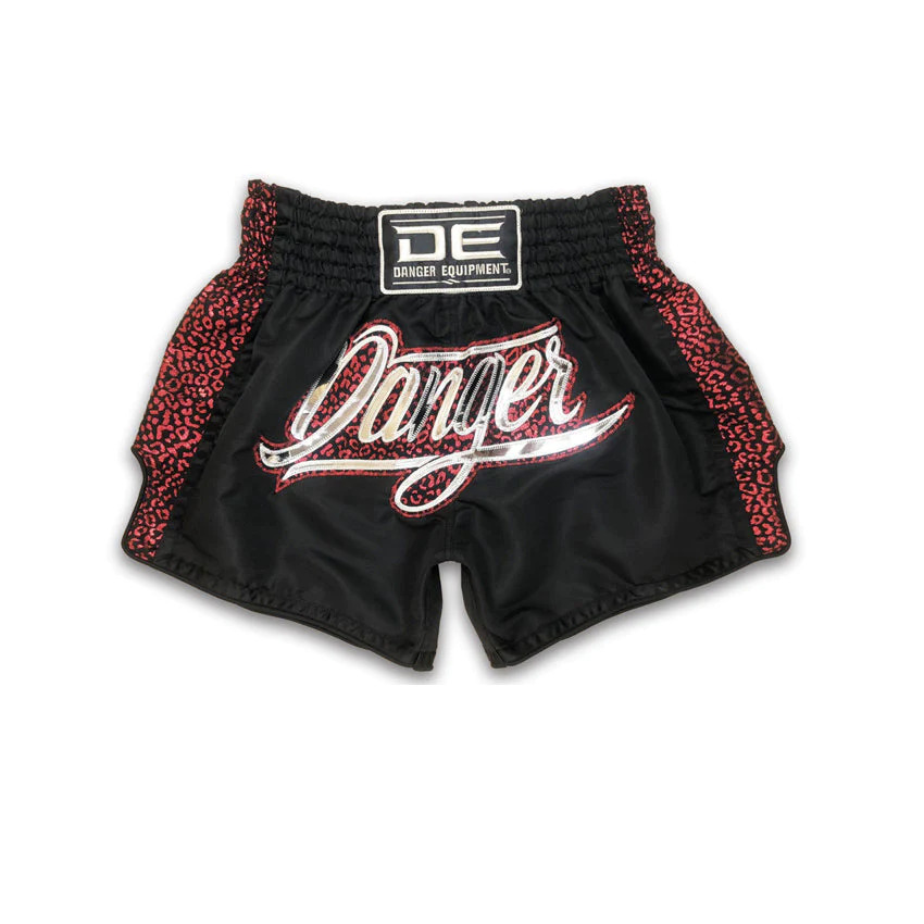 DANGER - Wild Line Muay Thai Shorts - Black/Red - Extra Small