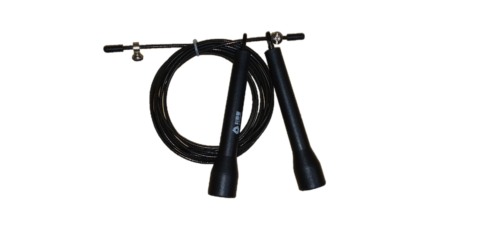 Adjustable Steel Speed Skipping Rope - Black 