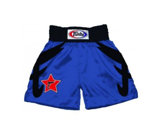 FAIRTEX - Satin Boxing Trunks/Shorts - Blue/Small 