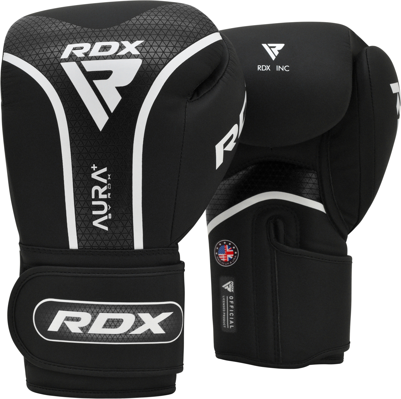 RDX - T17 Aura Plus Boxing Gloves - Black/10oz