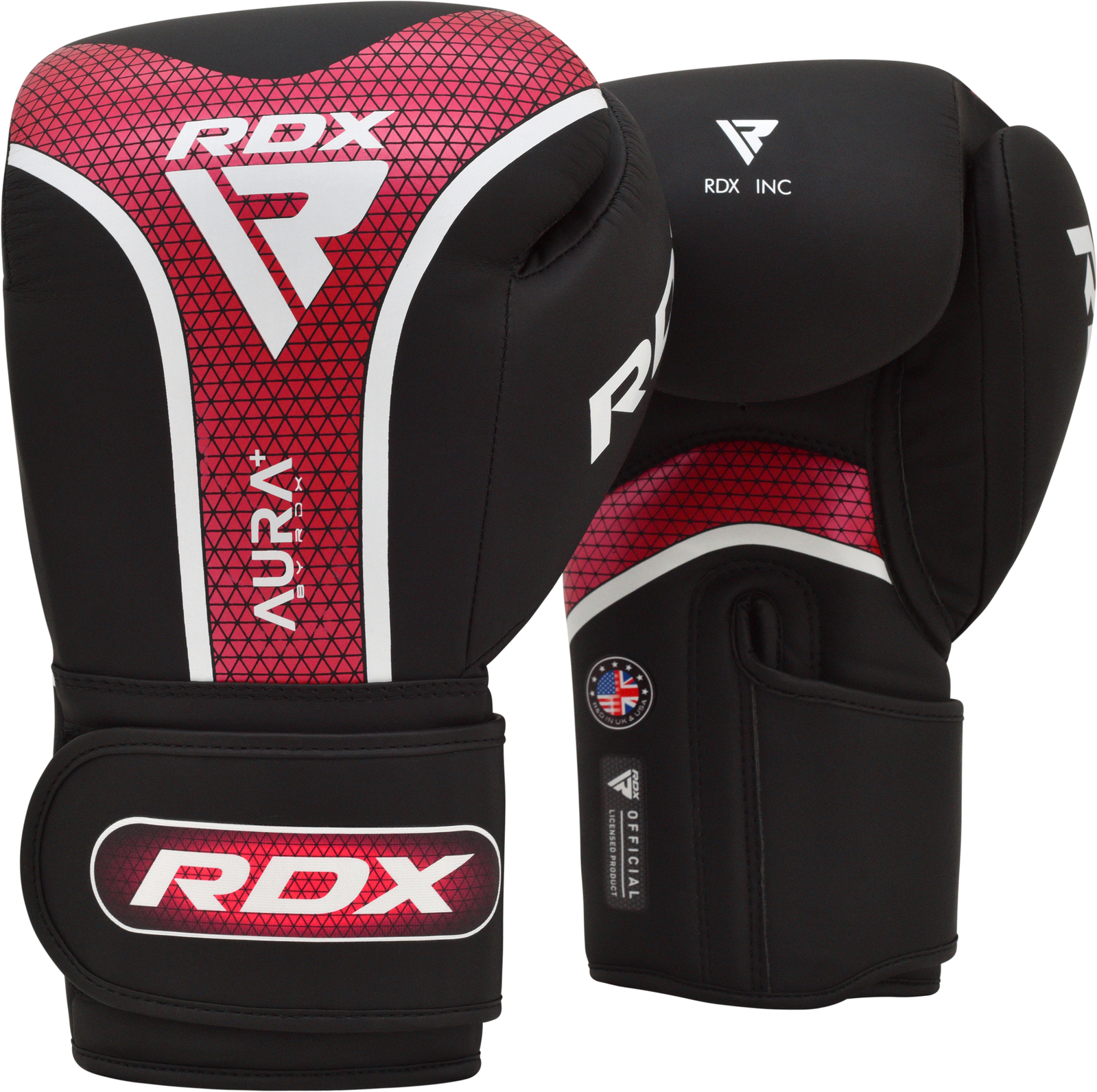 RDX - T17 Aura Plus Boxing Gloves - Red/10oz