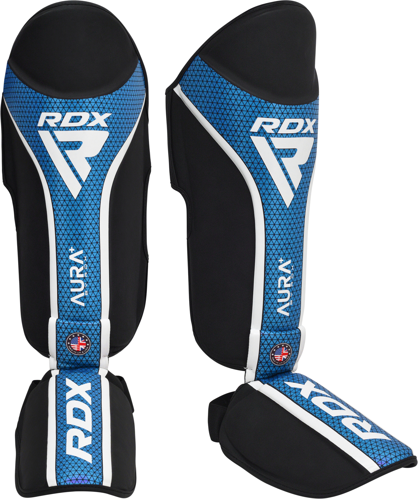 RDX T17 Aura Plus MMA Shin Guards Blue