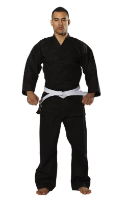 RISING SUN - 8oz Gengi Karate Gi/Uniform - Black/Size 000