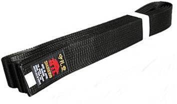 SHUREIDO - Black Belt - 4cm/Satin/Size 6