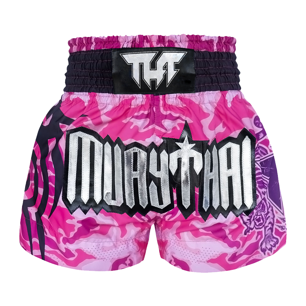 TUFF - Pink Camouflage Thai Boxing Shorts - Extra Large