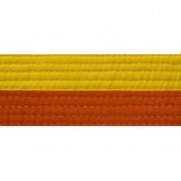SMAI - Martial Arts Belt - Yellow/Orange (Black Tip)
