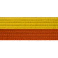 SMAI - Martial Arts Belt - Yellow/Orange (Black Tip)