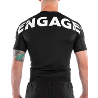 ENGAGE - 'Oversized Wordmark' Short Sleeve Rash Guard