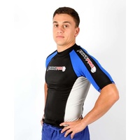 FIGHT PRO Mens Rash Guard Blue/Black