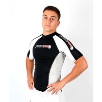 FIGHT PRO Mens Rash Guard White/Black