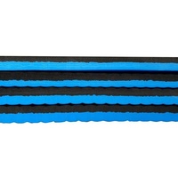 Martial Arts Jigsaw Mat - 30mm - 5 Stripe Finish - Black/Blue