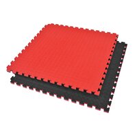 Martial Arts Jigsaw Mat - 30mm - 5 Stripe Finish - Black/Red