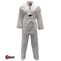 SMAI - White V Ribbed Taekwondo Dobok/Uniform