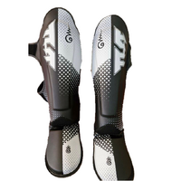TUFF - Black/White MMA Shin Guards