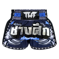 TUFF - Blue War Elephant Retro Muay Thai Shorts