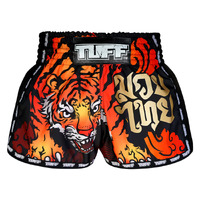 TUFF - Orange Furious Tiger Retro Muay Thai Shorts