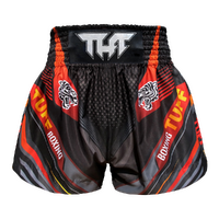 TUFF - Black Double Tiger Thai Boxing Shorts