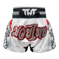 TUFF - White Double Tiger Thai Boxing Shorts