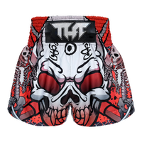 TUFF - Black Devil Skull Thai Boxing Shorts