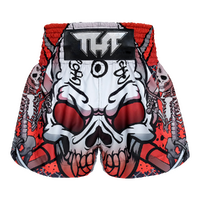 TUFF - Black Devil Skull Thai Boxing Shorts