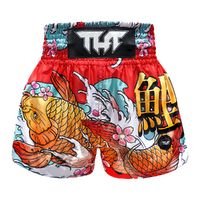 TUFF - Red Japanese Koi Fish Thai Boxing Shorts