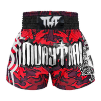 TUFF - Red Camouflage Thai Boxing Shorts