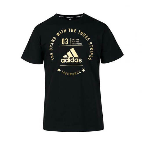ADIDAS - Taekwondo T-Shirt Black/Gold - Extra Small