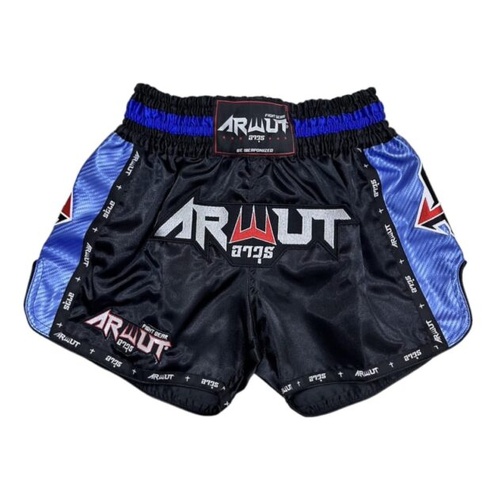 ARWUT - Carbon Edition Muay Thai Shorts - Black/Blue - Extra Small