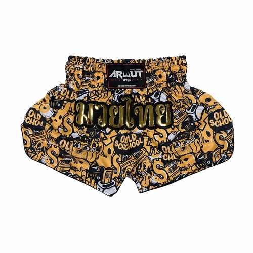 ARWUT - 'Old School Graffiti' Muay Thai Shorts - Extra Small