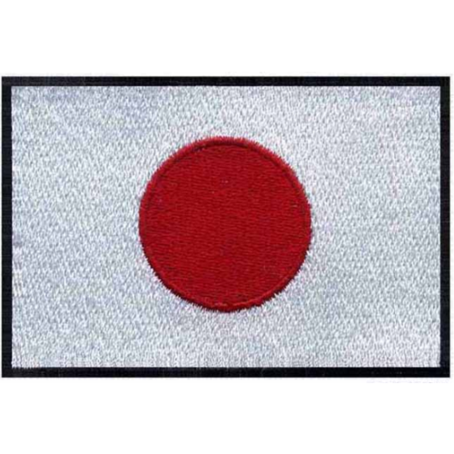 Badge - Japanese Flag - Black Border