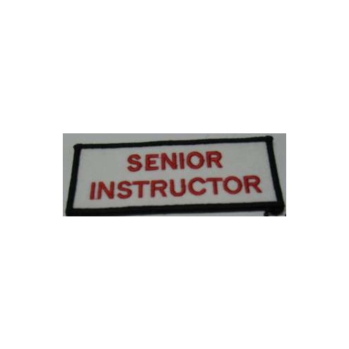 Badge - Senior Instructor - White/Red/Black