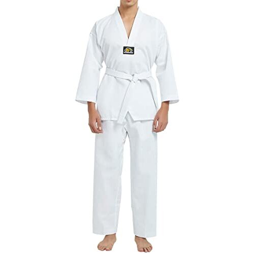 CSG - White V Ribbed Taekwondo Dobok/Uniform - Size 00000/90cm