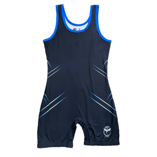 CSG Wrestling Suit (Womens) - Blue/Extra Small