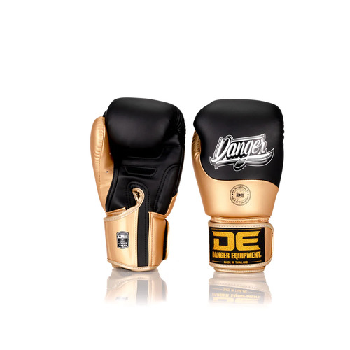 DANGER - Supermax 2.0 Boxing Gloves - Black/Gold - 8oz