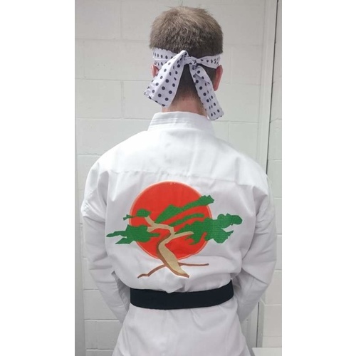 Karate Kid Daniel San Costume - With Bonsai Embroidery - Size 000/110cm