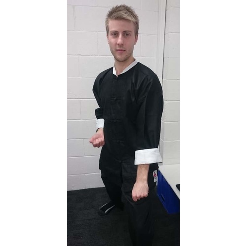 Kung Fu Uniform - White Collar & Cuffs