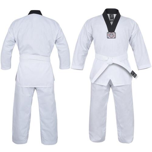 Black V Non-Ribbed TaeKwondo Dobok/Uniform