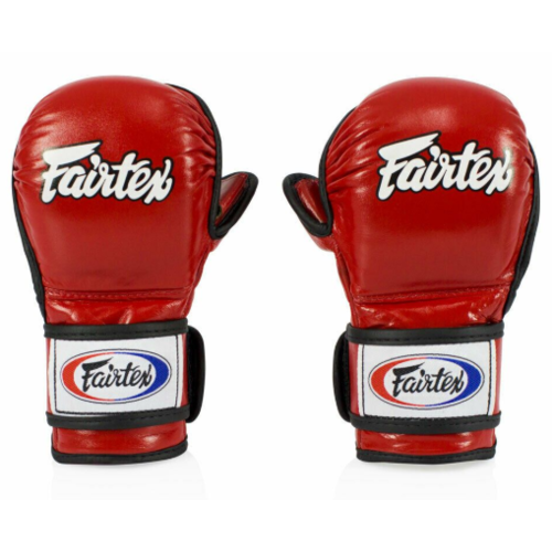 FAIRTEX - Double Wrist Wrap Closure MMA Sparrring Gloves (FGV15) - Red/Extra Large