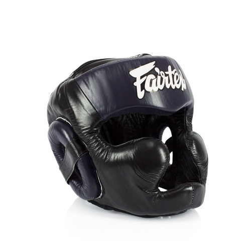 FAIRTEX - Diagonal Vision Sparring Headguard/Lace Up (HG13) - Black/Medium